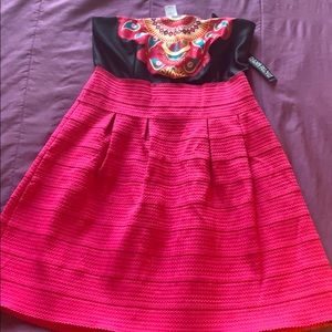 Strapless hot pink size XL mini dress